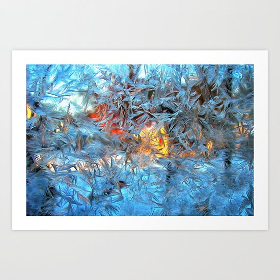 Frozen window Art Print