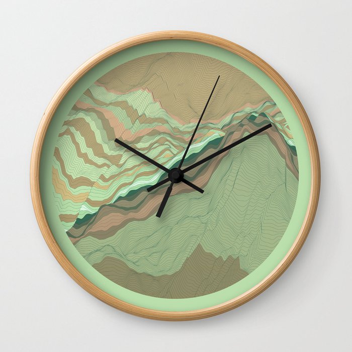 TOPOGRAPHY 001 Wall Clock