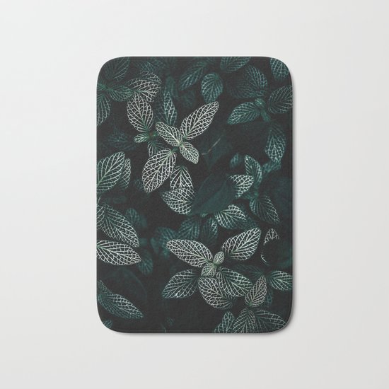 Dark Leaves 3 Bath Mat