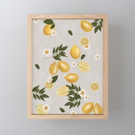 Lemons & Flowers Framed Mini Art Print