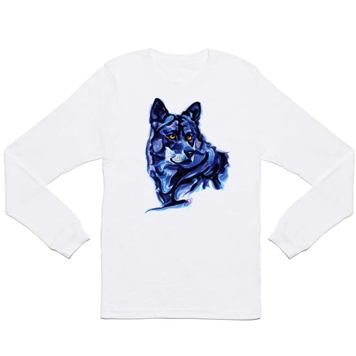 Blue Wolf Long Sleeve T Shirt