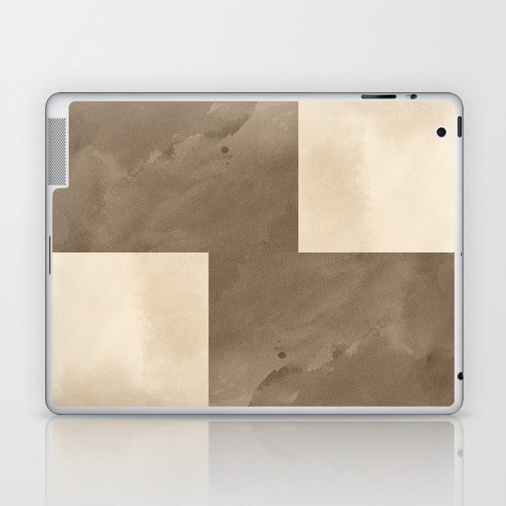 Watercolor Velvet - Beige Cream Tan Ivory Fabric Texture Laptop & iPad Skin