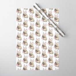 Funny French Bulldog Cartoon Dog Wrapping Paper