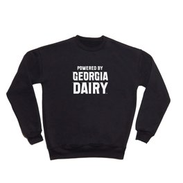 Powered by Georgia Dairy- black on white Crewneck Sweatshirt