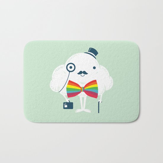 Rainbow-tie gentleman Bath Mat