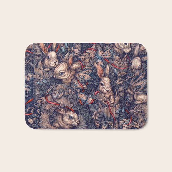 Bunnerflies Bath Mat