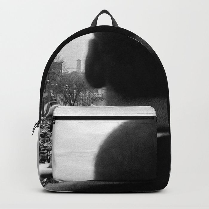 Civil Rights Selma to Montgomery, African American Rights March, March 65 black and white photograph Backpack