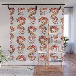 Chinese Dragon – Fiery Palette Wall Mural