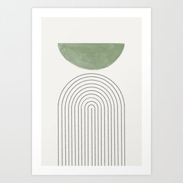Green Moon Arch Art Print