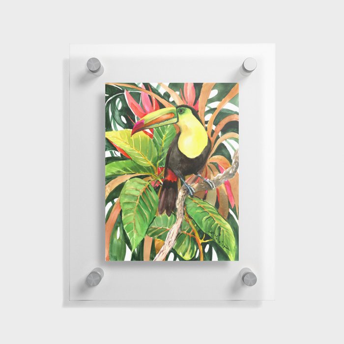 Toucan in the Jungle Floating Acrylic Print