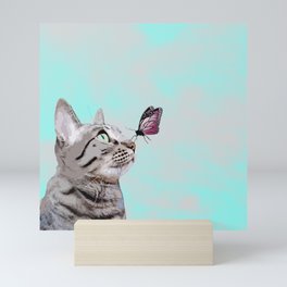 Gouda & the Butterfly Mini Art Print