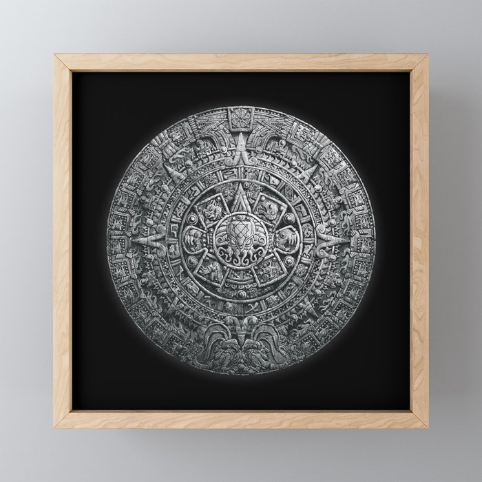 Aztec Cthulhu Framed Mini Art Print