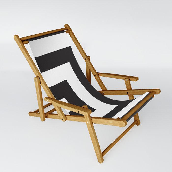 Black Greek Stripes Sling Chair