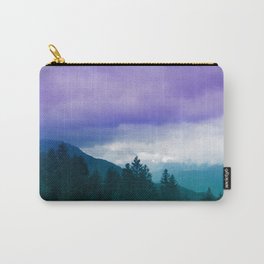 Dreamy Purple Teal Mountain Landscape #1 #wall #art #society6 Carry-All Pouch