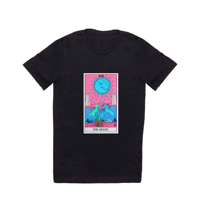 18. The Moon- Neon Dreams Tarot T Shirt
