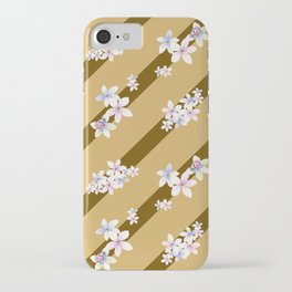 Lines and Flowers Design iPhone Case