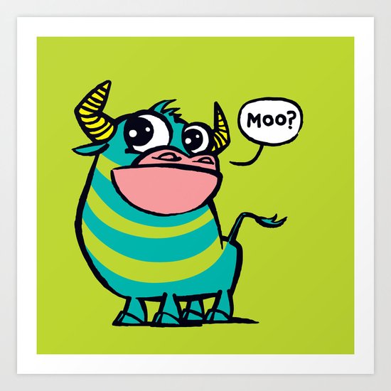 MooGrin Art Print