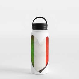 I Love Italy - Italian Flag Heart Art Green Red and White Water Bottle