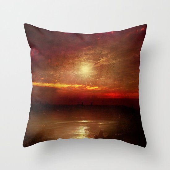 Music from the sun Throw Pillow