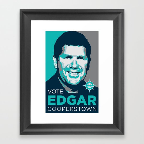 Vote Edgar for Cooperstown Framed Art Print