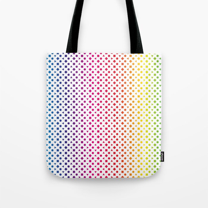#PrideMonth Shape Design Rotating squares and triangle with circles pattern Tote Bag