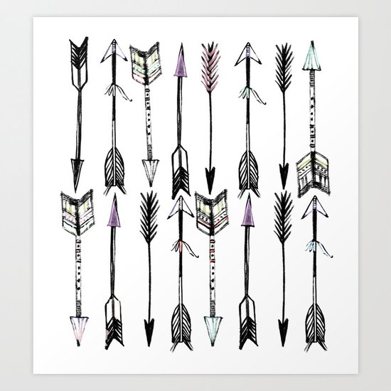 Arrows & more arrows Art Print