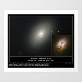 Hubble Space Telescope - Hubble spies young stars in ancient galaxy's core Art Print | Space, Galaxy, Milkyway, Blackhole, Graphicdesign, Nasa, Astrophysics, Telescope, Science, Astronomy 