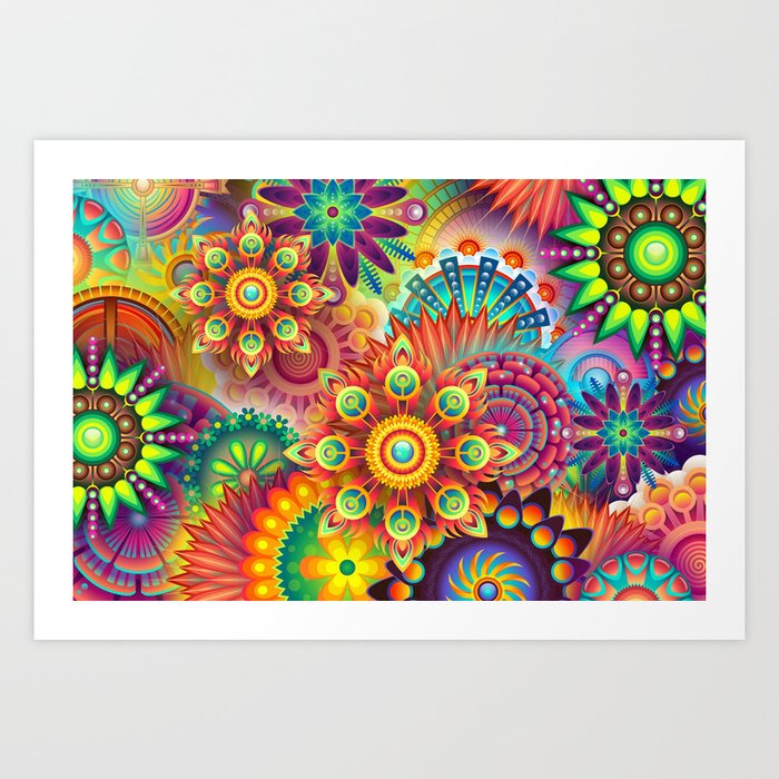 Colorful abstract composition 1. Art Print