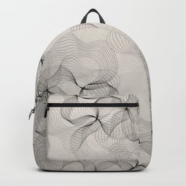 Tied Down Backpack | Japandi, Abstract, Stencil, Minimal, Digital, Pattern, Black, Neutral, Watercolor, Graphicdesign 