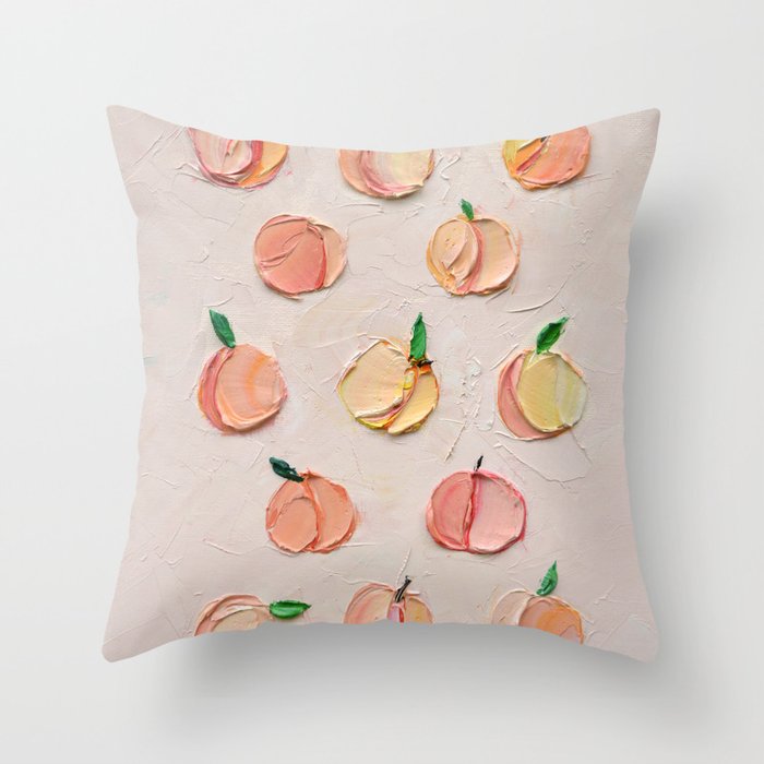 Peaches and Cream Throw Pillow