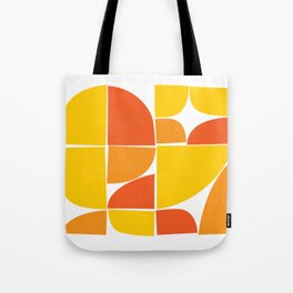 Retro Geometric Design Tote Bag