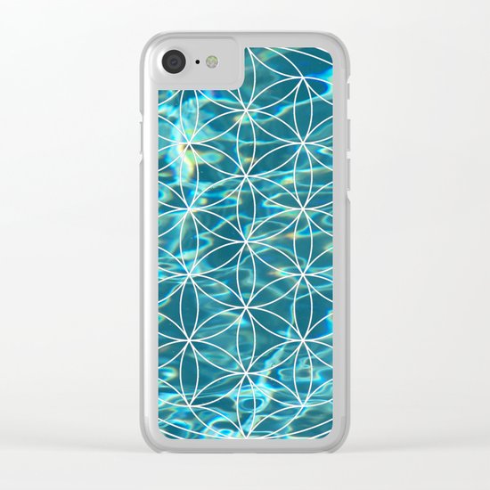 Flower of life in the water Clear iPhone Case