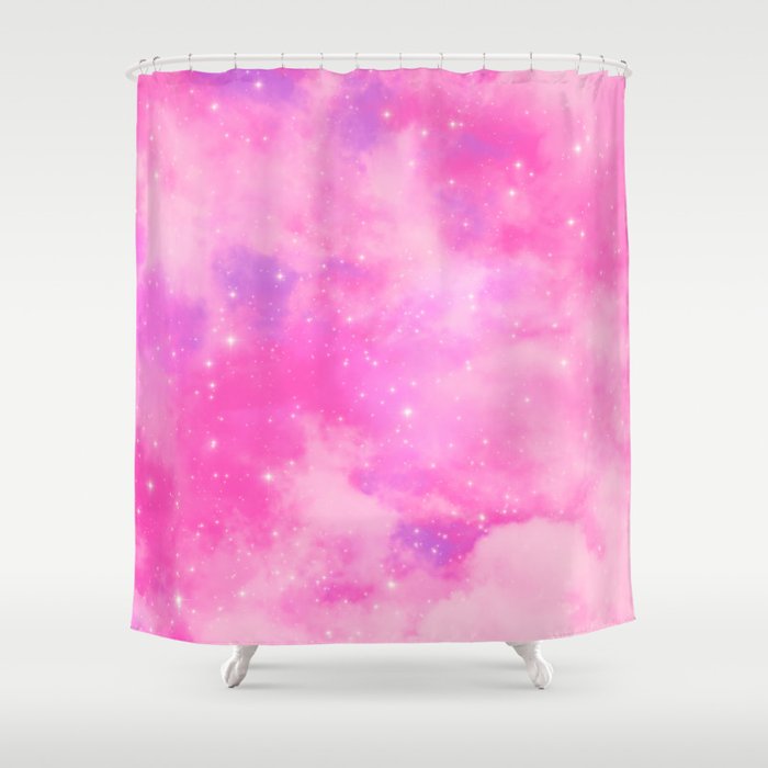 Aesthetic Sky Outer Space Retro Design Shower Curtain