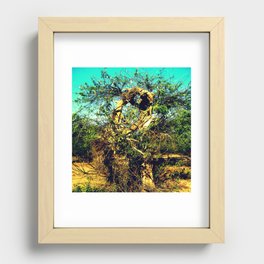 Tree in a desert Recessed Framed Print