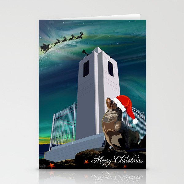 Seal Waiting on Christmas Stationery Cards