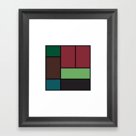 #404 Color fields – Geometry Daily Framed Art Print