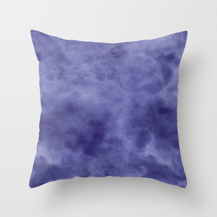 Purple watercolor texture Throw Pillow