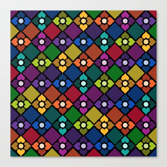 Colorful Floral Pattern Canvas Print