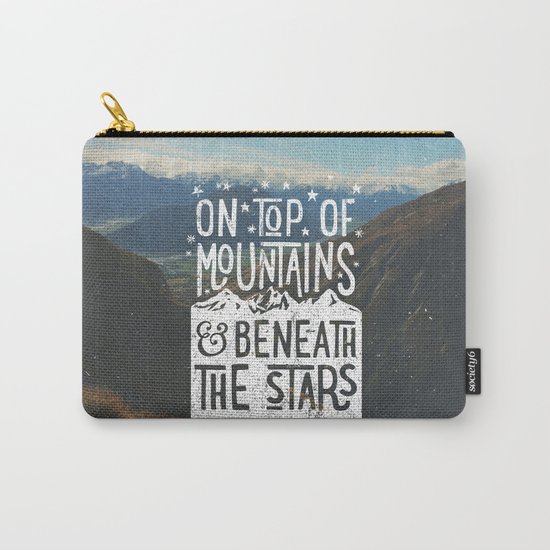 on top of mountain and beneath the stars Carry-All Pouch
