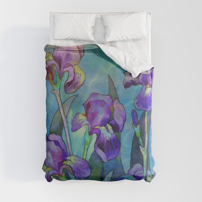 Fantasy Irises Duvet Cover