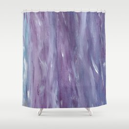 Touching Purple Blue Watercolor Abstract #1 #painting #decor #art #society6 Shower Curtain