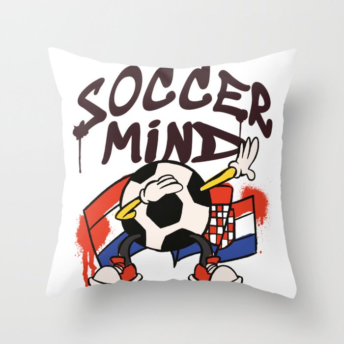 Soccer World Cup 2022 Qatar - Team: Croatia Throw Pillow