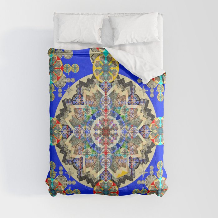 Hypnotic Tibetan Inspired Meditation Mandala Comforter