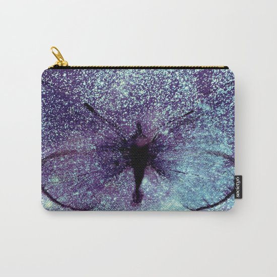 Celestial Butterfly Lavender Aqua Carry-All Pouch