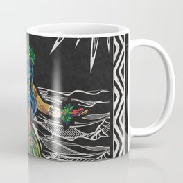 Polynesian Hula Dancer Tapa Print Coffee Mug