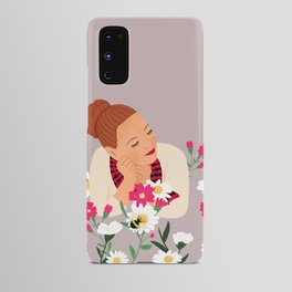 Hand draw attractive woman illustration with Chase your Dreams Quote Android Case