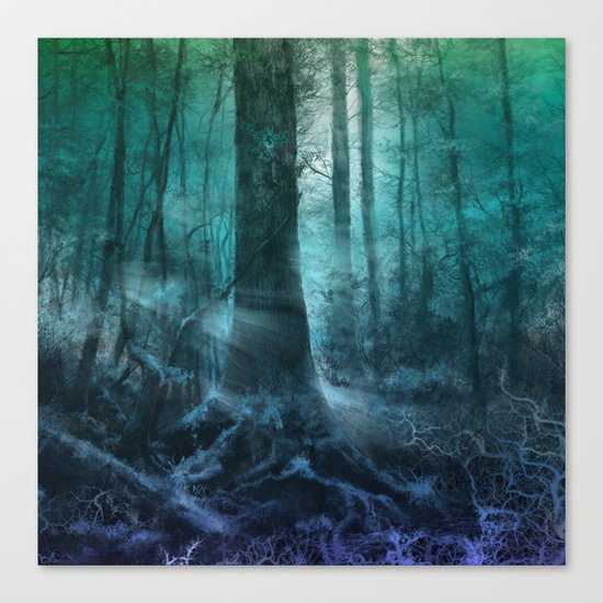 magical forest landscape Canvas Print
