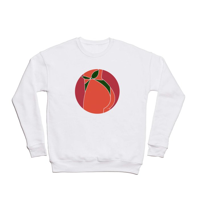 Just Peachy - Fun, Summer, Cute, Peach, Fresh, Butt Crewneck Sweatshirt