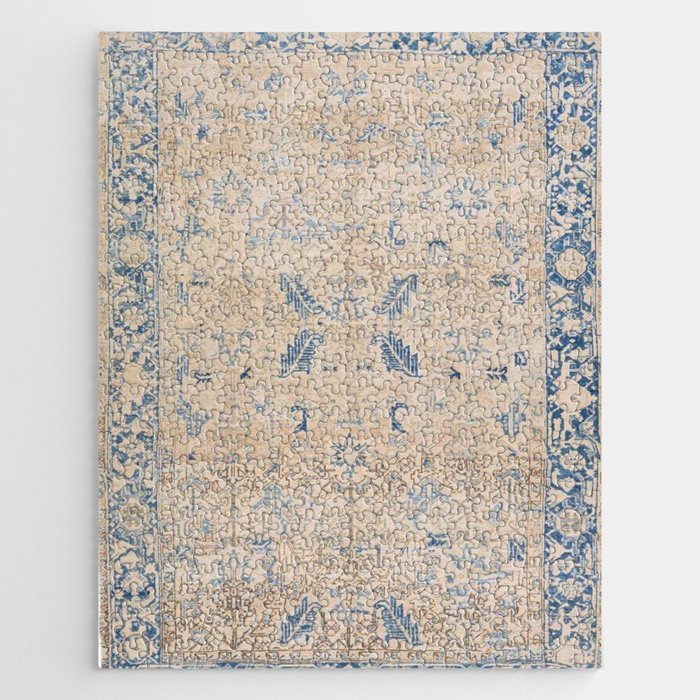 Beige and Blue persian carpet Jigsaw Puzzle