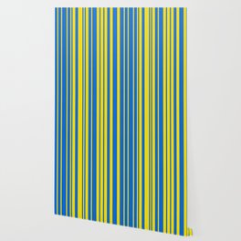 Support Ukraine Elegant Stripes Chaotic Stripes Blue Yellow Wallpaper